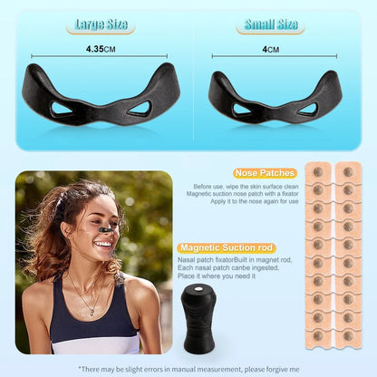 Nose Strips Magnetic Nasal Dilators Kits Sport Nasal Dilator Clip Nose Breathe Strips Intake Breathing Starter Reduce Snoring