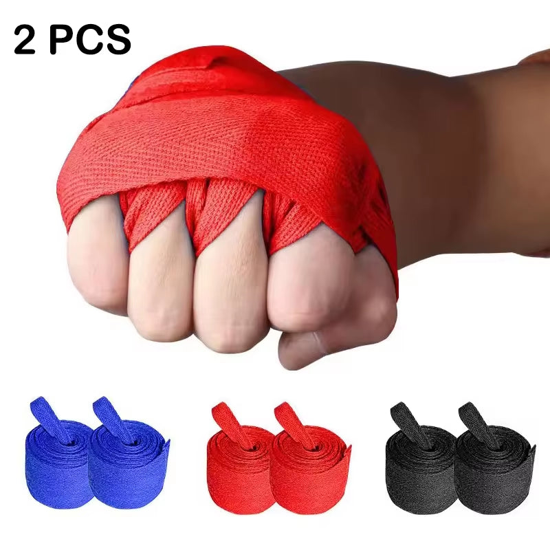 2 Elastic Boxing Bandages 1.5/2.5/3/5M Cotton Sports Belt Sanda Kickboxing MMA Hand Gloves Boxing Sports Bandages