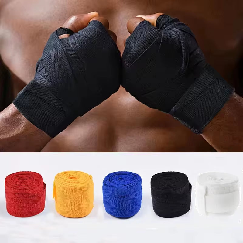 2 Elastic Boxing Bandages 1.5/2.5/3/5M Cotton Sports Belt Sanda Kickboxing MMA Hand Gloves Boxing Sports Bandages